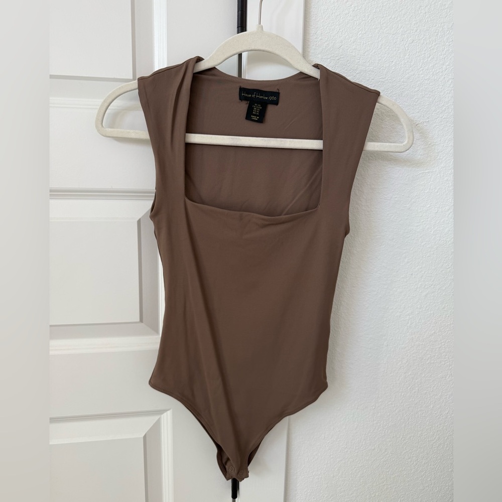 House of Harlow 1960 Brown Bodysuit